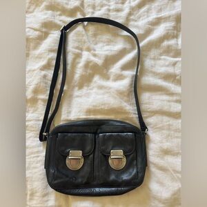 Fossil Black Leather Crossbody Bag